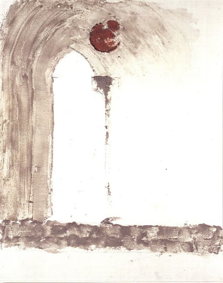 Resurrezione della Ca' Granda, Tecnica mista su tela, 80 × 100 cm (1999)