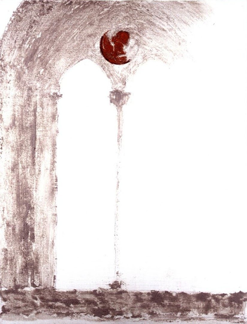 Resurrezione della Ca' Granda, Tecnica mista su tela, 80 × 100 cm (1999)