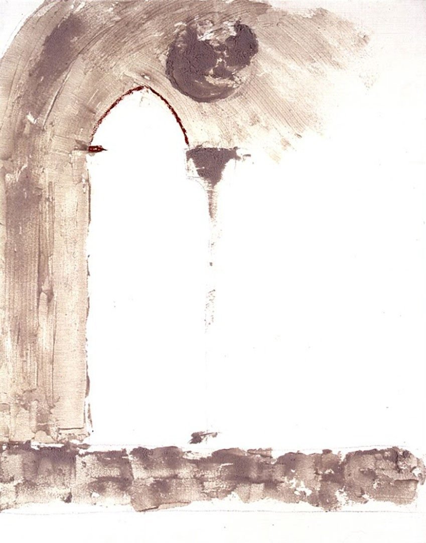 Resurrezione della Ca' Granda, Tecnica mista su tela, 80 × 100 cm (1999)