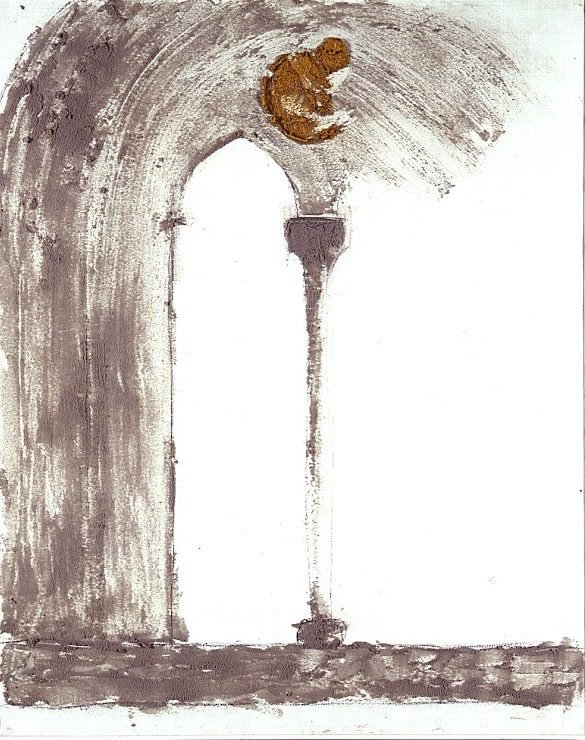 Resurrezione della Ca' Granda, Tecnica mista su tela, 80 × 100 cm (1999)