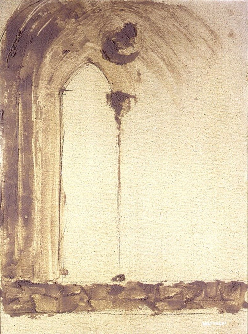 Resurrezione della Ca' Granda, Tecnica mista su tela, 80 × 100 cm (1999)
