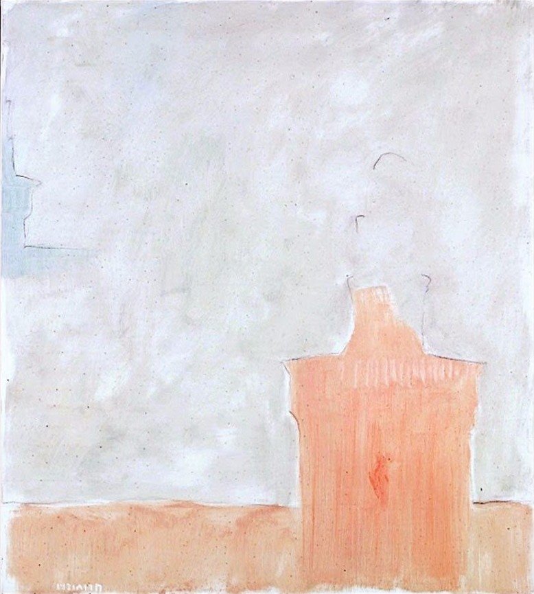 Resurrezione del Castello, Tecnica mista su tela, 80 × 90 cm (2002)