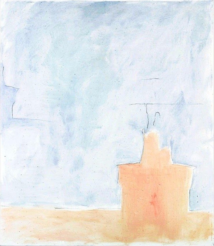 Resurrezione del Castello, Tecnica mista su tela, 80 × 90 cm (2002)
