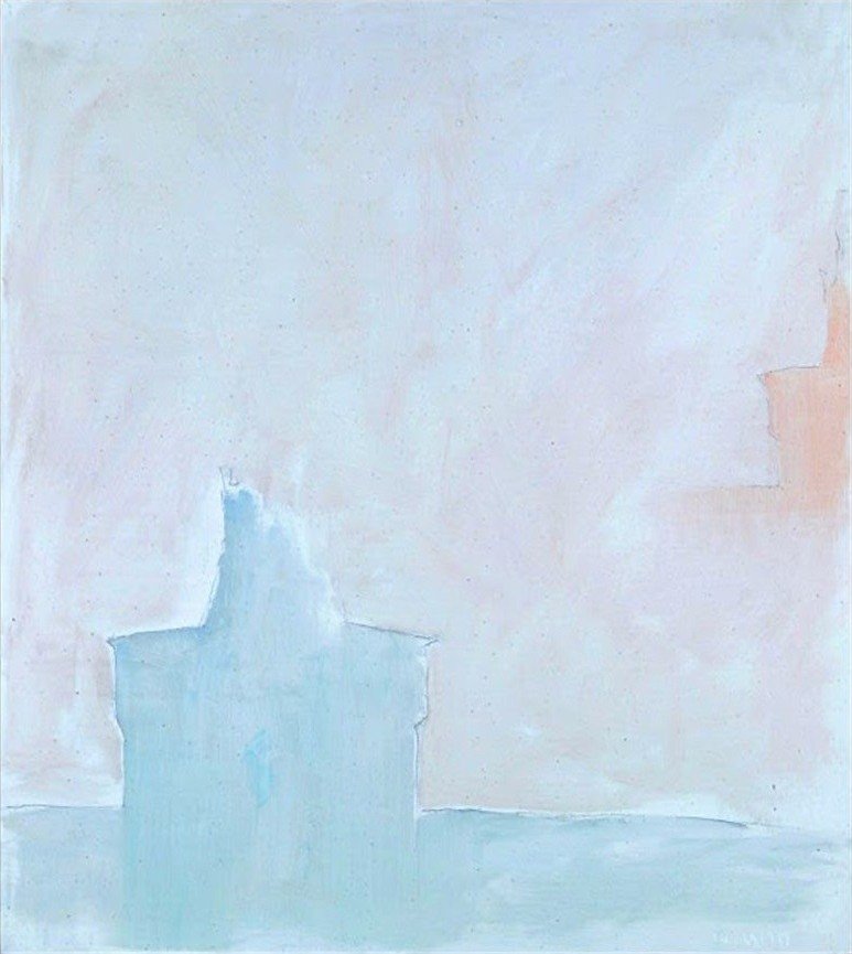 Resurrezione del Castello, Tecnica mista su tela, 80 × 90 cm (2002)