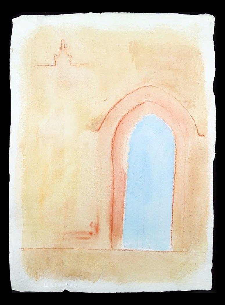 Resurrezione del Castello, Acquarello su carta, 57 × 76 cm (2002)