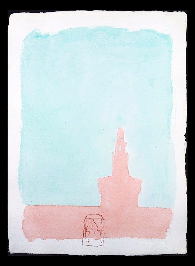 Resurrezione del Castello, Acquarello su carta, 57 × 76 cm (2002)