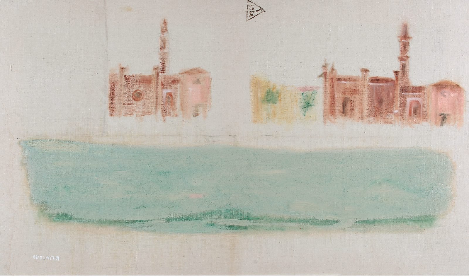 Resurrezione del Naviglio, Tecnica mista su tela, 70 × 120 cm (2008)