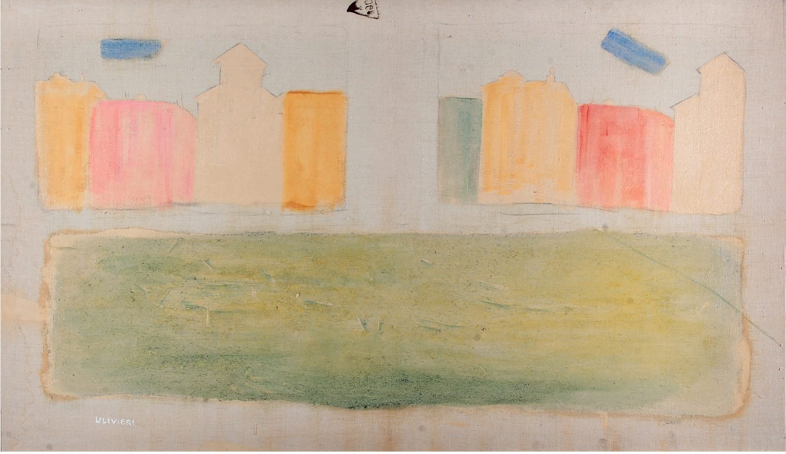 Resurrezione del Naviglio, Tecnica mista su tela, 70 × 120 cm (2008)