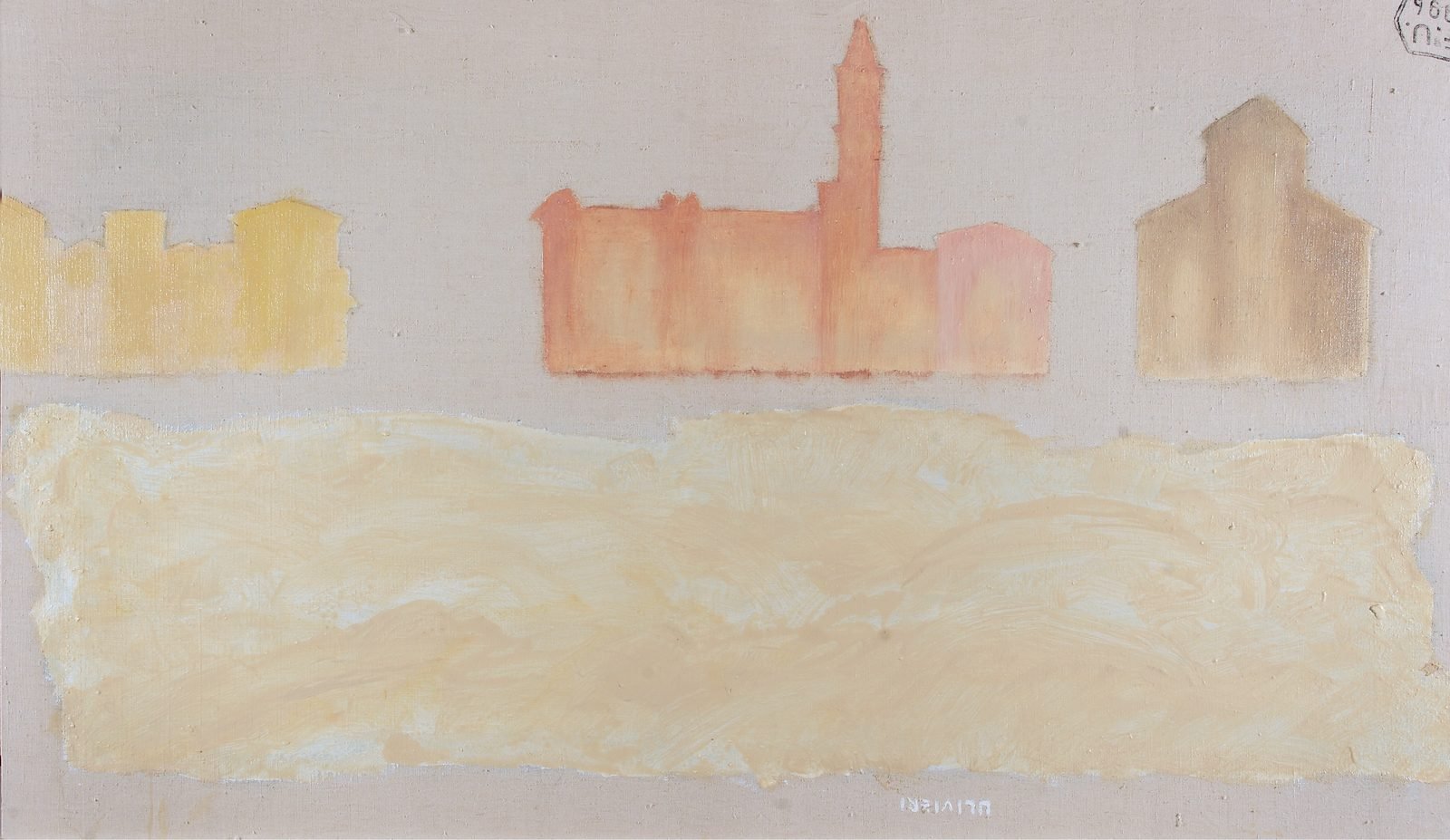 Resurrezione del Naviglio, Tecnica mista su tela, 70 × 120 cm (2008)